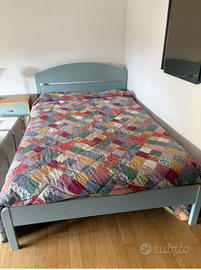 Letto piazza e mezza con rete a doghe ortopedica