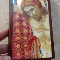 Miniatura dipinto a mano su legno H 23 x9,5 cm