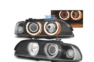 FARI BMW E39 95-00 XENON ANGEL EYES FONDO NERO CRO