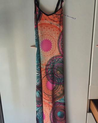 Vestito lungo multicolore