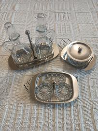 Set tavola vintage NUOVO - olio-aceto-salse-formag