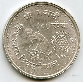 NEPAL 1981 FAO 100 RUPIE ARGENTO 25g T.500
