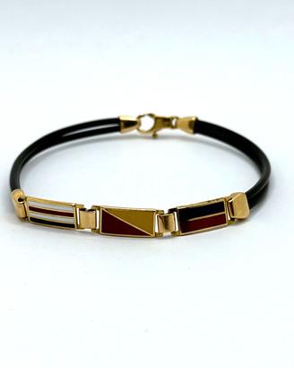 Bracciale oro giallo bandiere