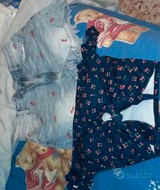 Top e pantaloncino con ciliegie