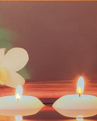 Canvas Zen con led su candele