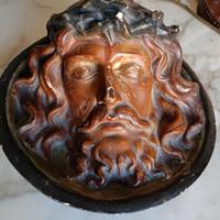 antico Volto Santo in scagliola dipinta '800