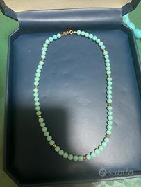 Collana turchese e oro