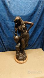 grande scultura fusione in bronzo patinato Rebecca