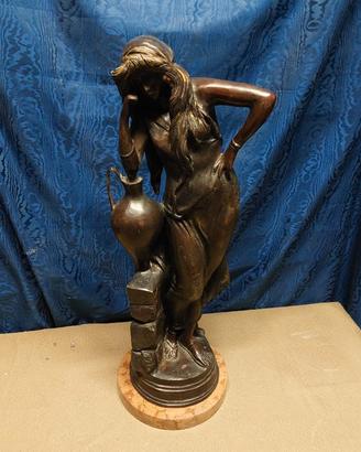 grande scultura fusione in bronzo patinato Rebecca