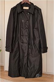Trench imbottito nero doppiopetto tg. 46