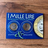 Blister Bolaffi 1000 lire Italia Turrita