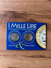 Blister Bolaffi 1000 lire Italia Turrita