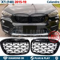 GRIGLIE per BMW X1 F48 Mascherine Nera Diamond