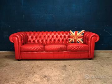 Coppia Divani Chester Chesterfield pelle inglese 