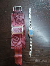 Orologio Fossil acciaio + Guess bracciale