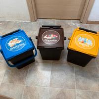 Set di bidoncini raccolta differenziata