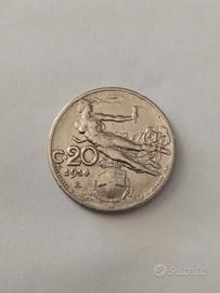 moneta 20 centesimi del 1914