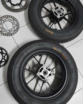 ruote cerchi gomme vmc light motard 12" pollici