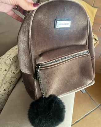 Zaino velluto pierre cardin
