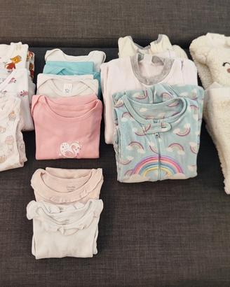 Lotto body e pigiami bambina 12/18 mesi 86 cm