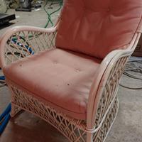 Poltrona vimini bianca