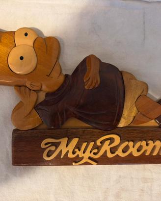 Targa in legno Bart Simpson