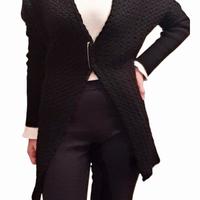 Cardigan nero asimmetrico vintage Y2K  tg. M