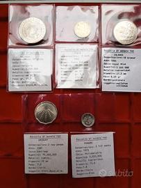 Lotto composto da 5 monete commemorative FAO.