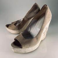 Scarpa zeppa 10 camoscio cammello Rocco Barocco