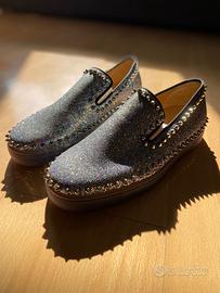 Louboutin Glitter Disco Ball slip on
