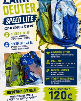 Deuter Speed Lite 25 + Speed Lite 23 SL