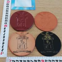 4 stemmi in cuoio 4° Battaglione Carri Passalacqua