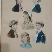 lotto 6 stampe antiche francesi vintage design art