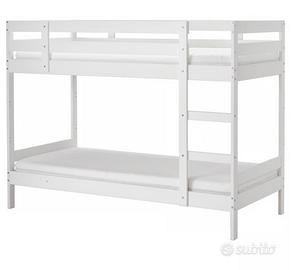 2 Materassi in omaggio - Letto a castello in legno