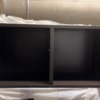 Modulo Ikea Besta 120x64, struttura marrone/bianco