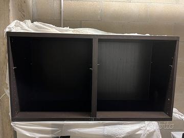 Modulo Ikea Besta 120x64, struttura marrone/bianco