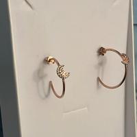 Orecchini in argento rosato