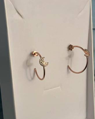 Orecchini in argento rosato