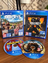 Lotto 4 giochi PS4 Far Cry, COD e Borderlands
