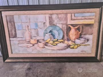 Quadro Natura Morta - Enzo Cangi (Olio/Tecnica mis