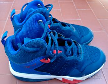 Scarpe basket rosso e azzurro misura 36