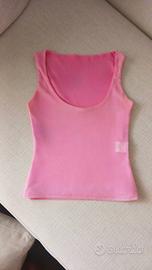Canotta vintage rosa doppio strato  Deb Hollande 