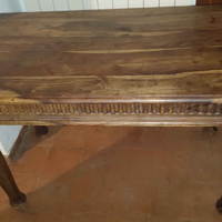 scrivania stile etnico legno massello 110x60x80