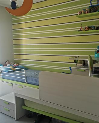 Struttura letto + scrivania a soppalco