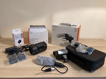 Sony 4K FDR-AX43A + microfono Sony XLR-K3M