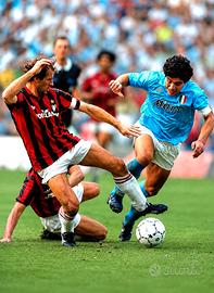 Fotografia Napoli Milan Maradona vs Baresi 