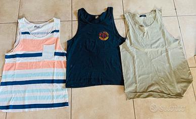 LOTTO 3 CANOTTE UOMO BERSHKA + KEY LARGO!