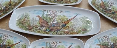 Piatti per cacciagione 1 grande e 6 per servire 