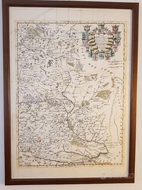 5 stampe carte geografiche Nord Europa