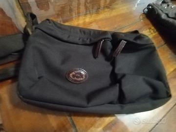 tracolla The Bridge marrone in tessuto tecnico 